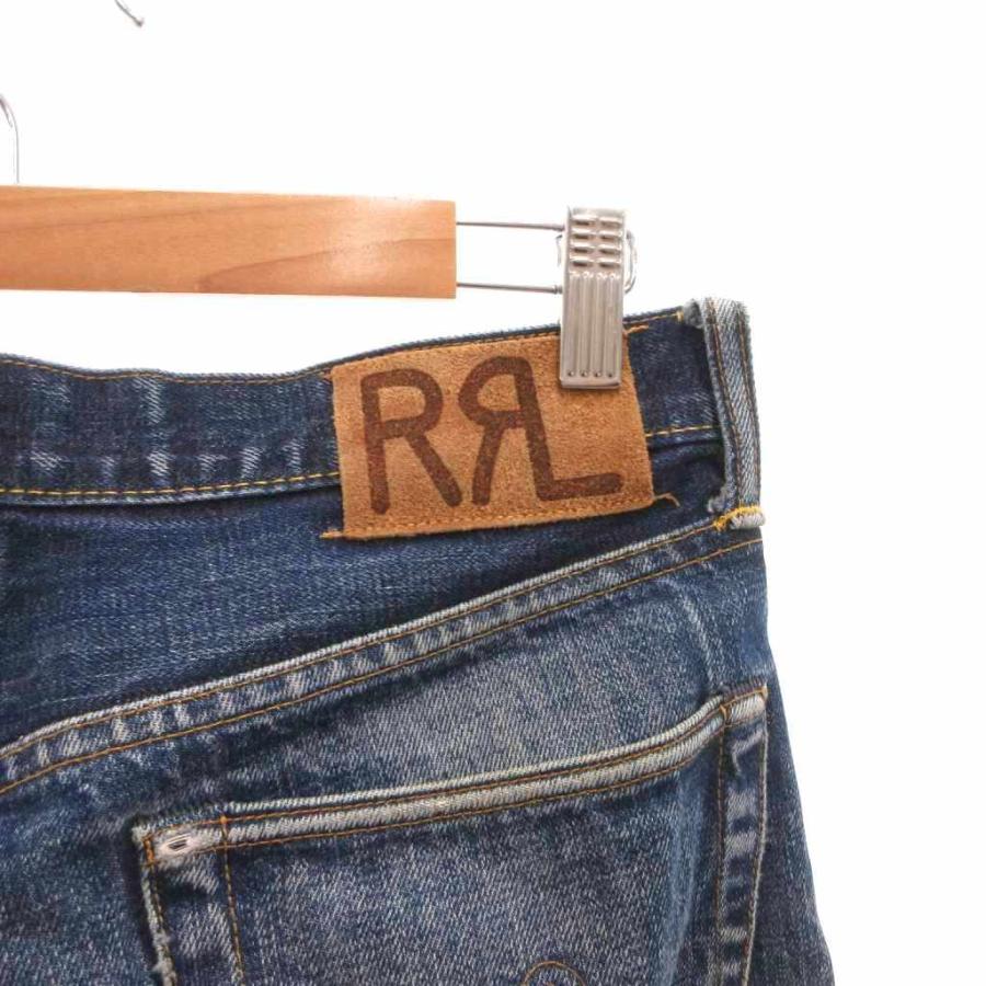 ダブルアールエル STRAIGHT LEG SELVEDGE JEAN デニムパンツ ジーンズ ストレート セルビッチ 赤耳 ボタンフライ 30/30 インディゴ_5