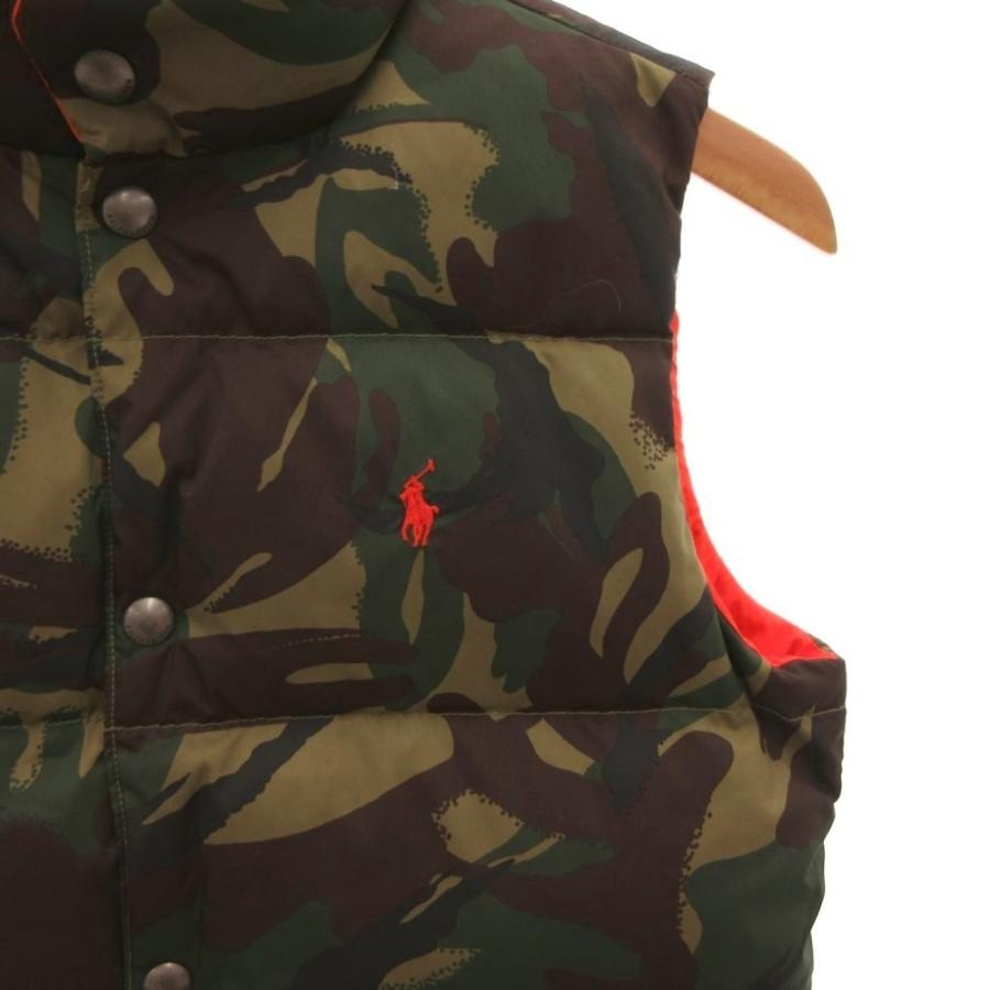 美品　ポロ　ラルフローレン　ダウンベスト　リバーシブル　ポニー　刺繍　人気　L ポロ ラルフローレン POLO RALPH LAUREN ダウンベスト リバーシブル