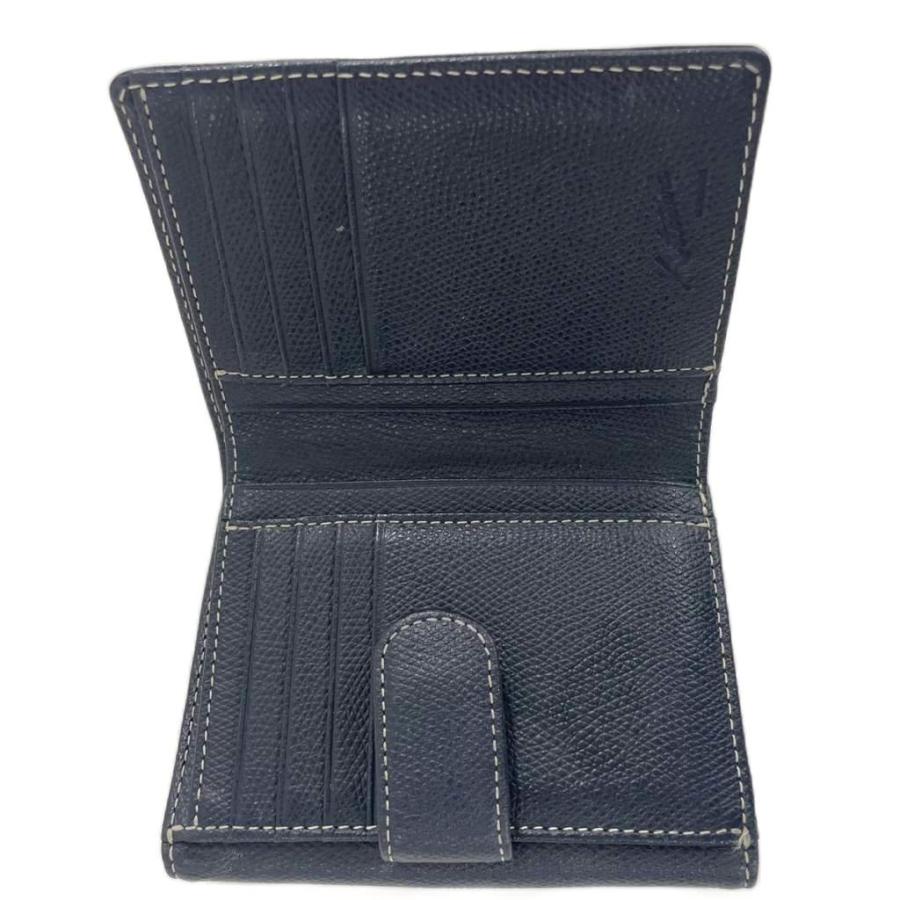 Kitamura/キタムラ☆レザー・二折財布 ダークブルー Kitamura（キタムラ） 二つ折り財布 コンパクトウォレット レザー