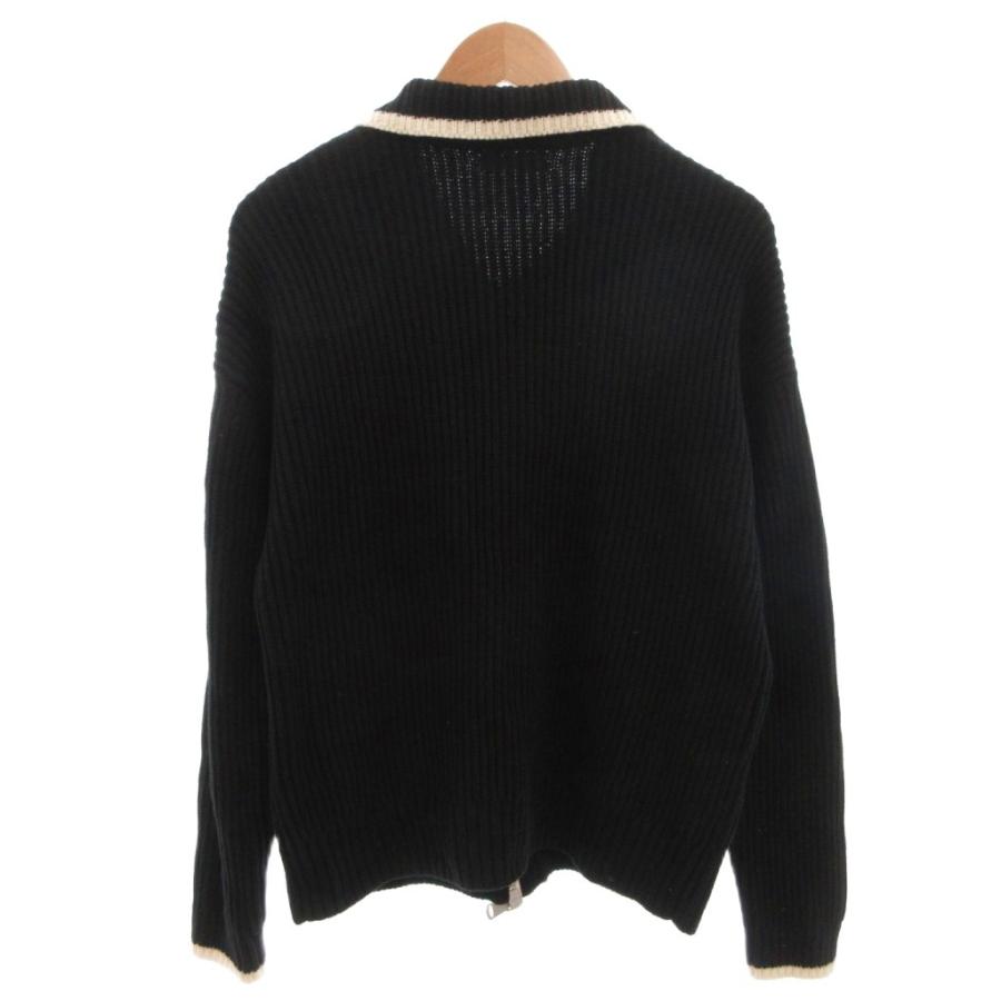 ZARA（ザラ） コントラスト ジップアップ カーディガン ニット バイ