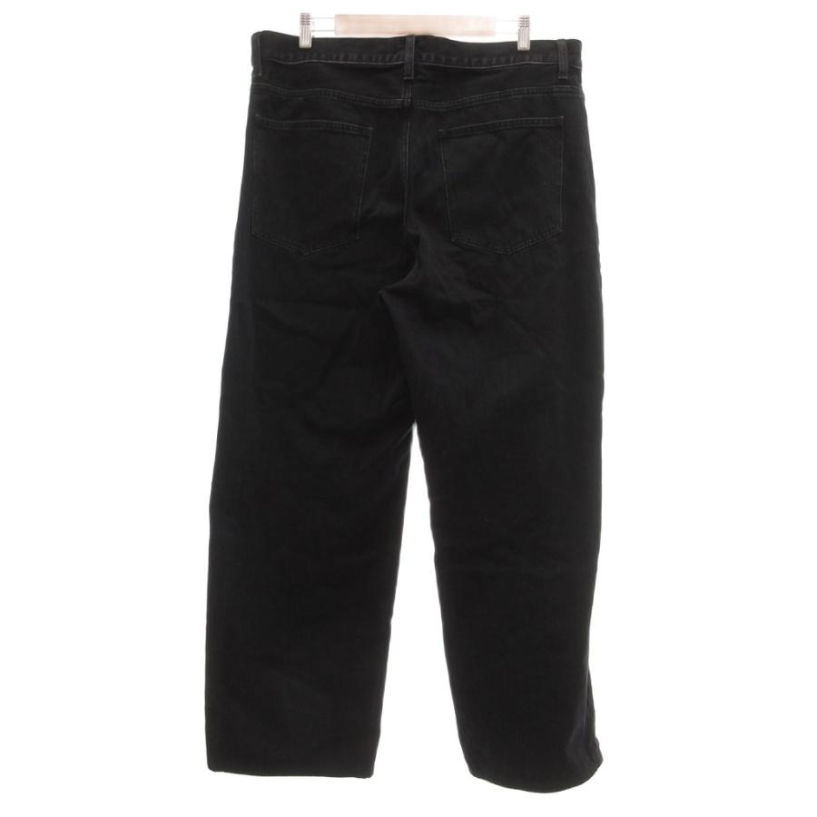 00s UNIQLO JEANS Y2K ブラックコーティングデニム W32 黒 ユニクロ（UNIQLO） UNIQLO 25AW ワイドストレートジーンズ デニム