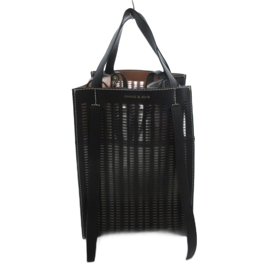 チャールズ&キース CHARLES&KEITH 美品 メッシュトートバッグ 