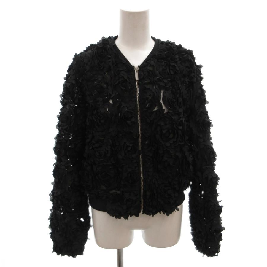 ZARA（ザラ） フラワーテクスチャージャケット ブルゾン シアー 花柄 M 