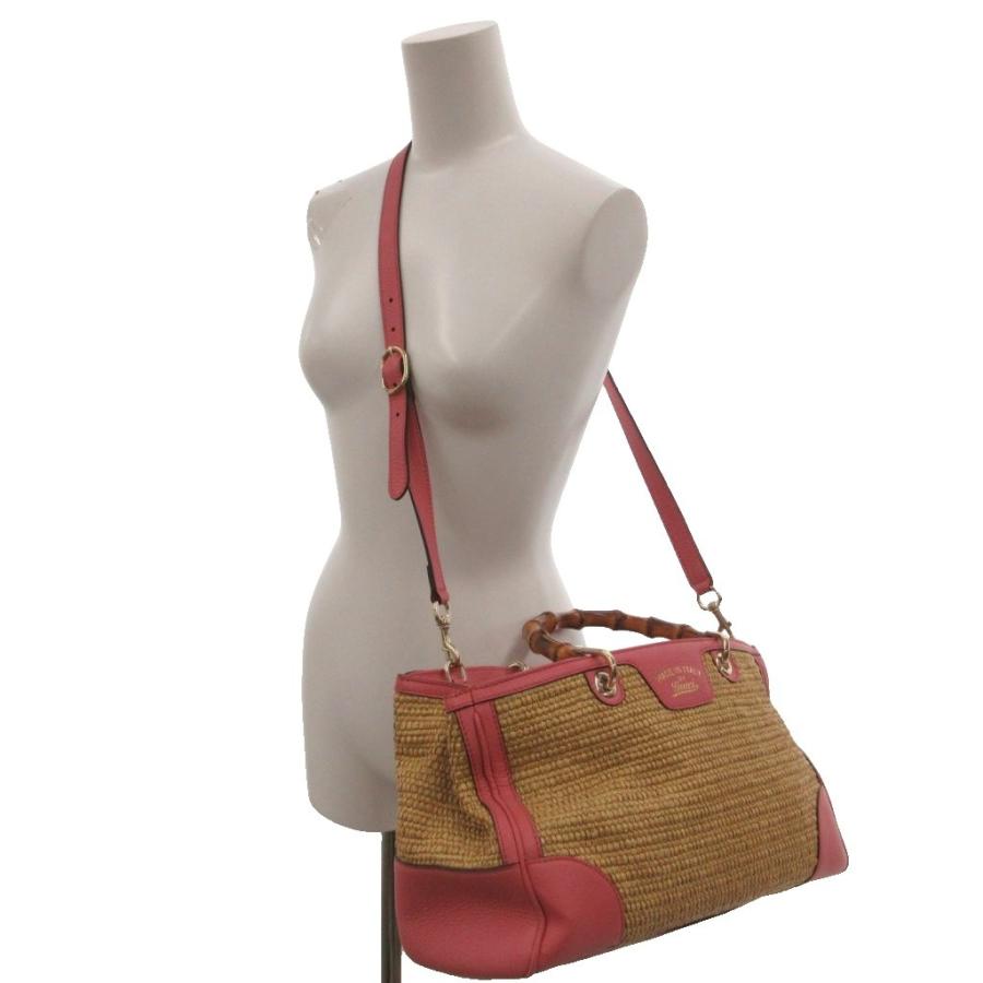 GUCCI（グッチ） バンブー 2WAY ハンドバッグショルダー かご ストロー 