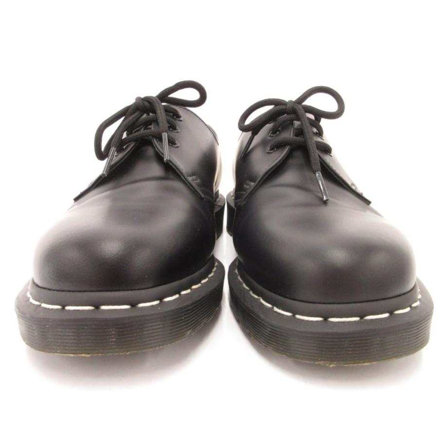 Dr. Martens 黒 レースアップシューズ ホワイトスティッチ 【公式通販】