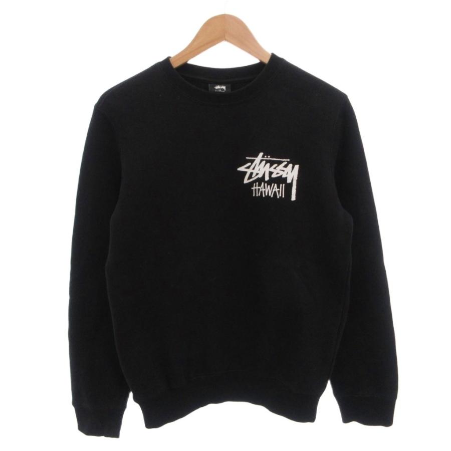 ステューシー トレーナー スウェット ハワイ限定 ロゴ プリント XS 黒 STUSSY（ステューシー） トレーナー スウェット ハワイ限定 ロゴ