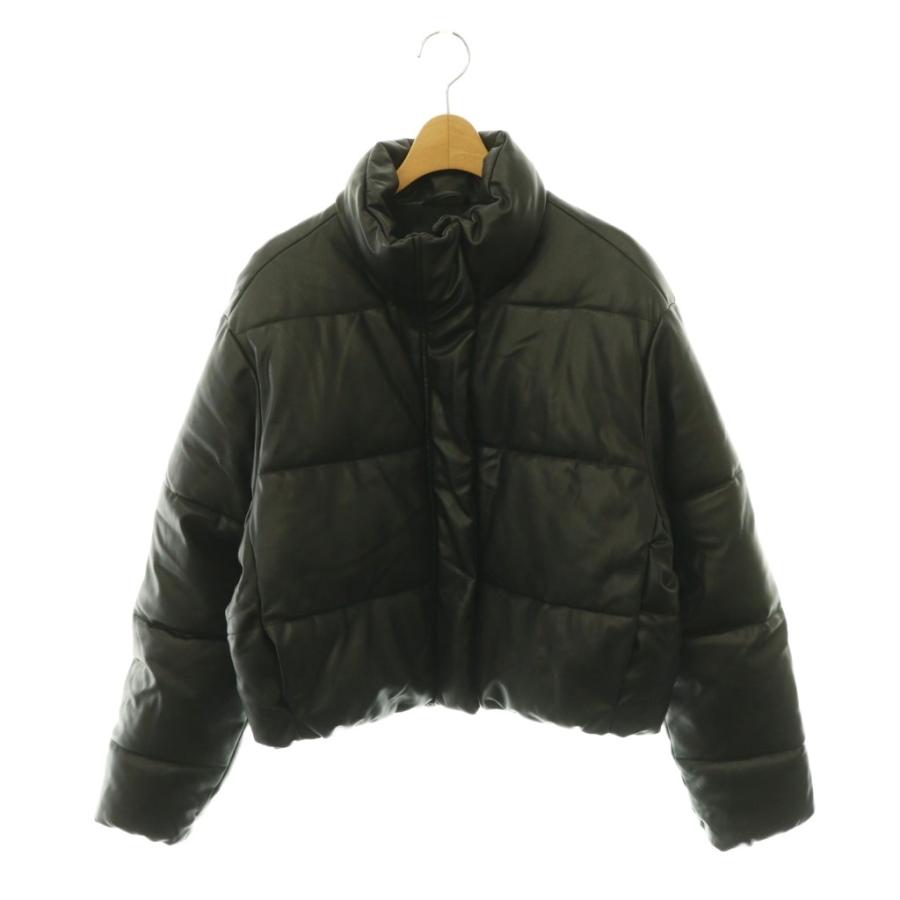 ZARA（ザラ） 中綿ジャケット フェイクレザー スタンドカラー アウター 