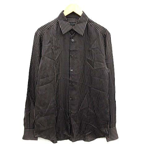 プラダ PRADA シャツ 長袖 ストライプ シルク 40 15 3/4 L 黒 ブラック /KH メンズ :167-402012170473:ブランド古着販売のベクトル - 通販 - Yahoo!ショッピング プラダ PRADA シャツ 長袖 ストライプ シルク 40 15 3/4 L 黒 ブラック /KH メンズ :167-402012170473:ブランド古着販売のベクトル - 通販 - Yahoo!ショッピング