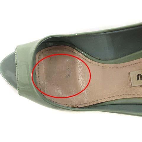 ミュウミュウ　パンプス　25cm カーキ　緑 MIU MIU（靴/シューズ ・ グリーン・カーキ/緑色系）のフリマアイテム一覧