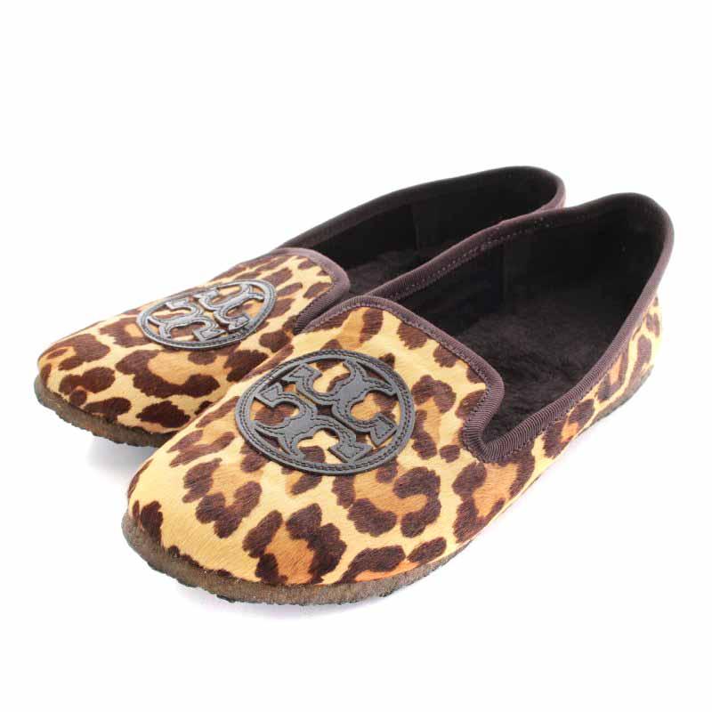 トリーバーチ TORY BURCH フラットシューズ ハラコ ファー レオパード