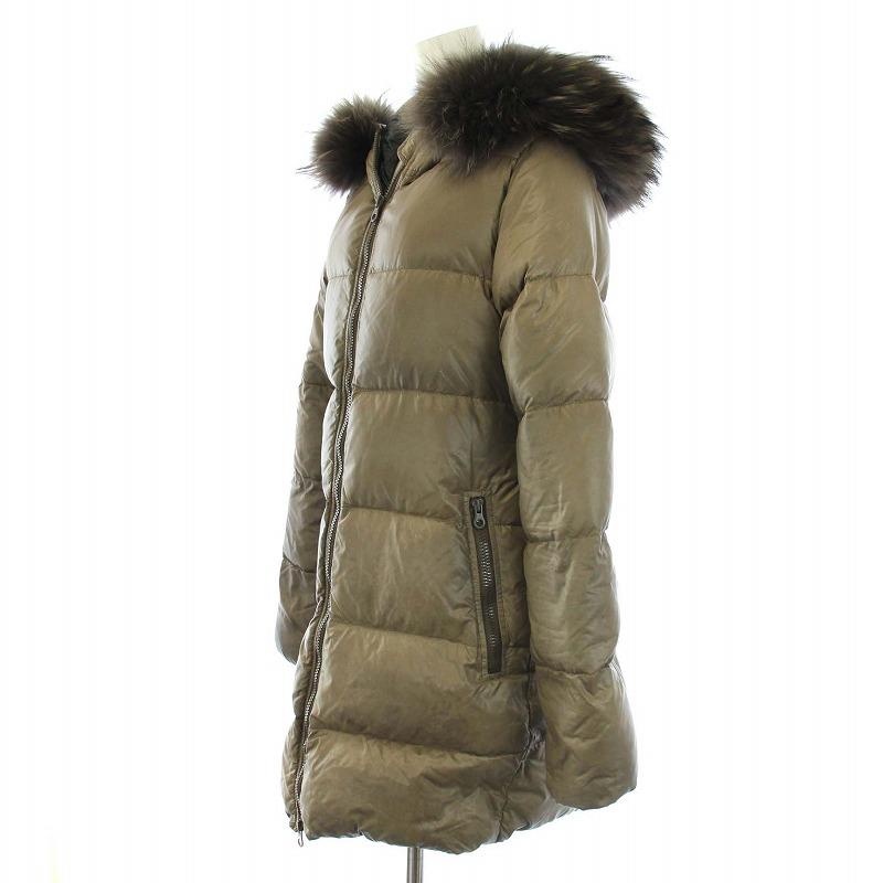 専用　DUVETICA レディースダウンコート　40 DUVETICA（デュベティカ） ダウンコート アウター ジップアップ ファー