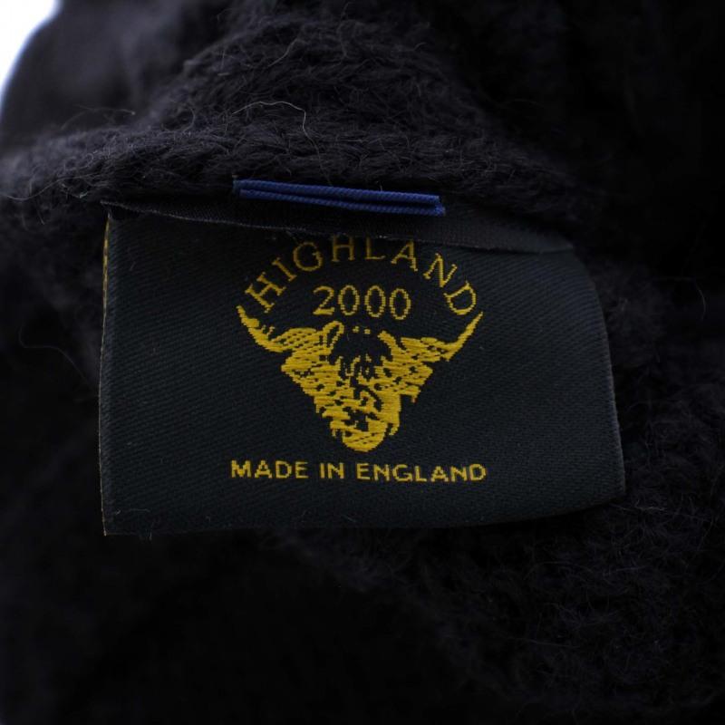 ハイランド HIGHLAND ニット帽 ビーニー 帽子 ウール イングランド製 黒 ブラック /BM レディース｜vectorpremium｜06
