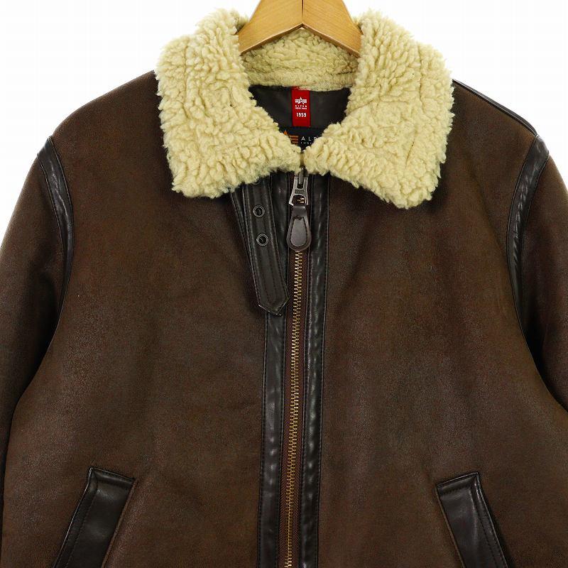 ALPHA ◇ B3フライトジャケット Mサイズブラウン ムートン