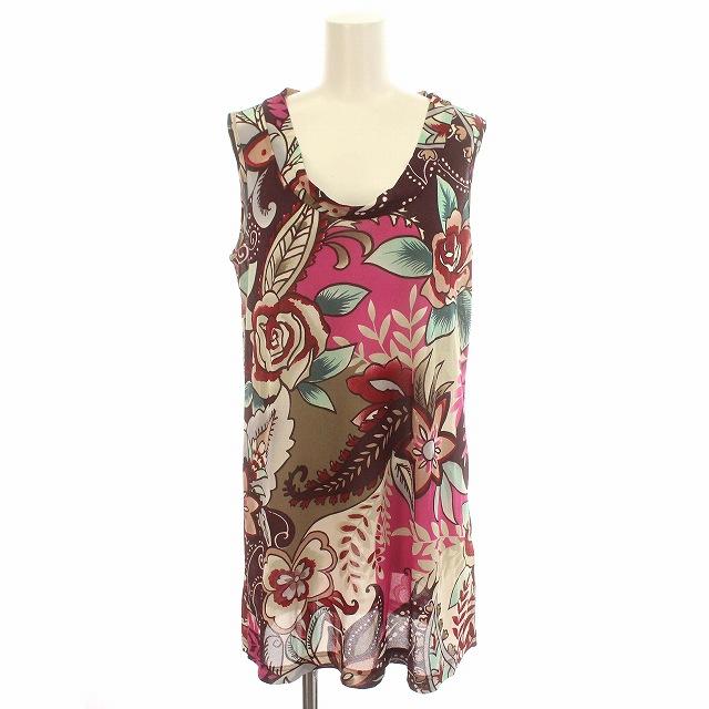 トクコプルミエヴォル　ノースリーブチュニックパリ柄 TOKUKO 1er VOL トクコプルミエヴォル ノースリーブチュニック 花柄