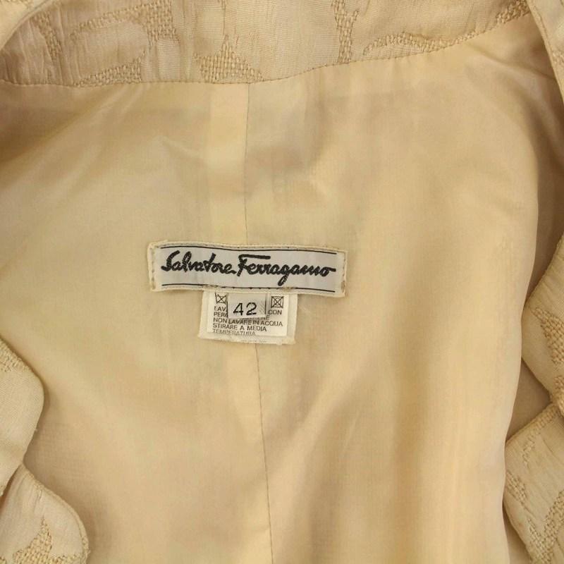 サルヴァトーレフェラガモ Salvatore Ferragamo ノーカラージャケット 