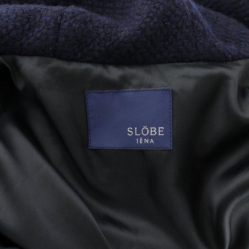 スローブ イエナ SLOBE IENA コート ミドル フード ウール F 紺 スローブ イエナ SLOBE IENA コート ミドル フード ウール F 紺
