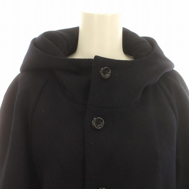 イール EEL オリオンコート ウール カシミヤ混 コート ロング フード M 