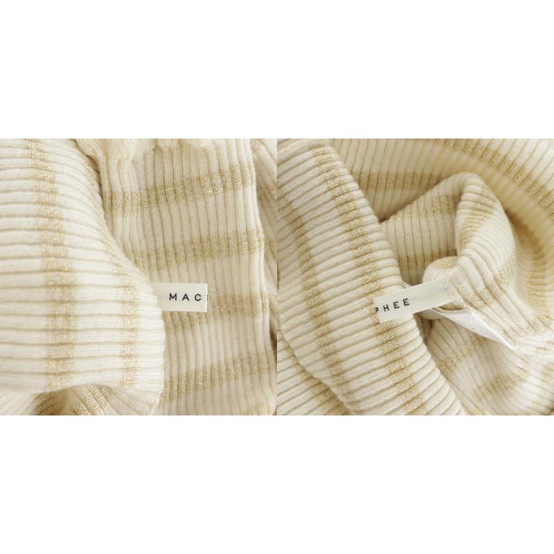 マカフィー MACPHEE トゥモローランド ウールリブ ハイネックプル