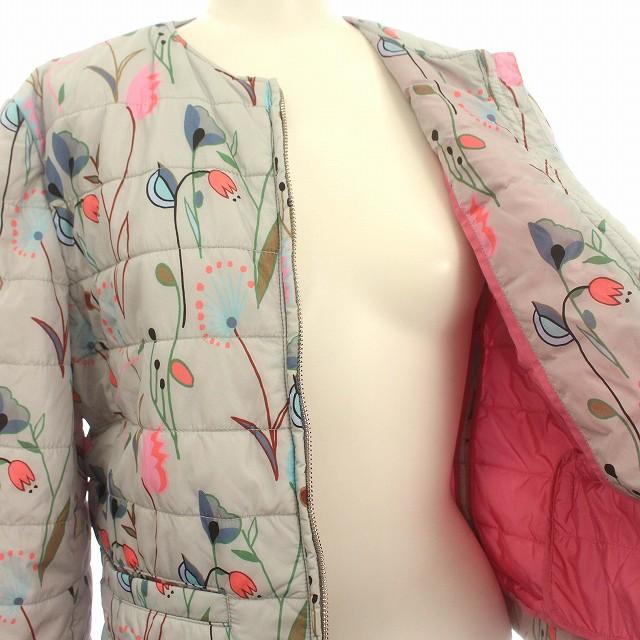 miu ミュウミュウ miumiu 中綿 ノーカラージャケット 花柄 ナイロン 