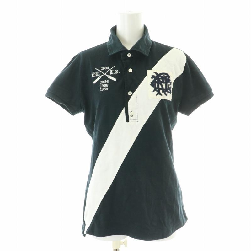 美品 ラルフローレン ポロシャツ 黒 スキニー L 鹿の子