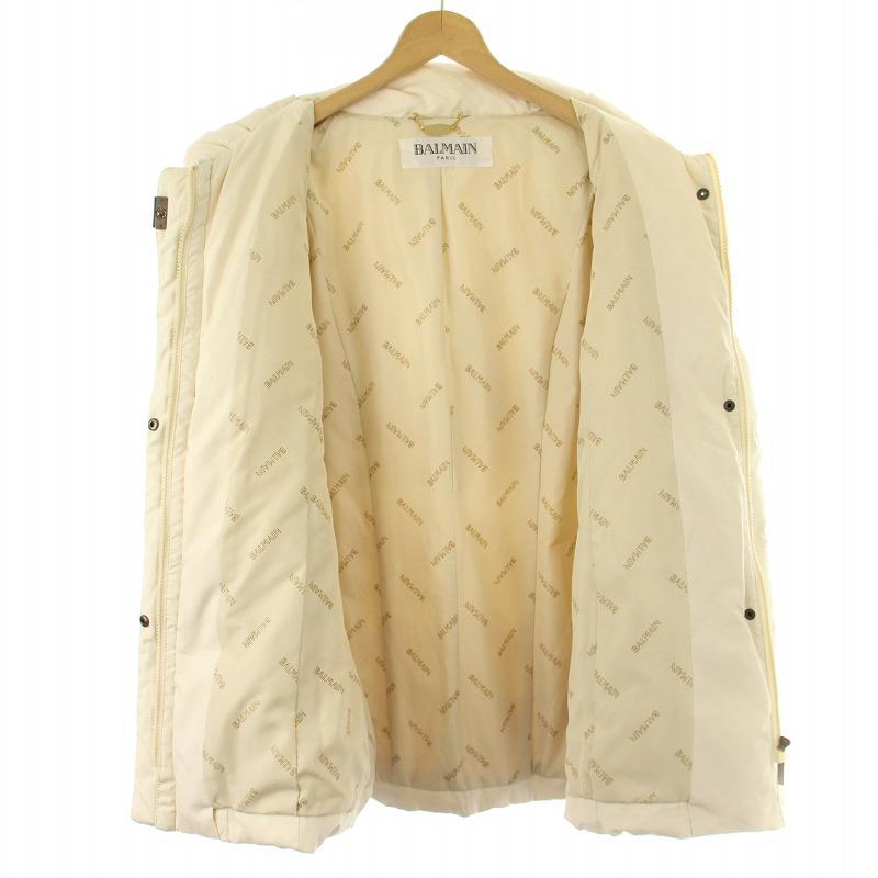 バルマン BALMAIN ダウンコート ダウンジャケット L 白 ホワイト