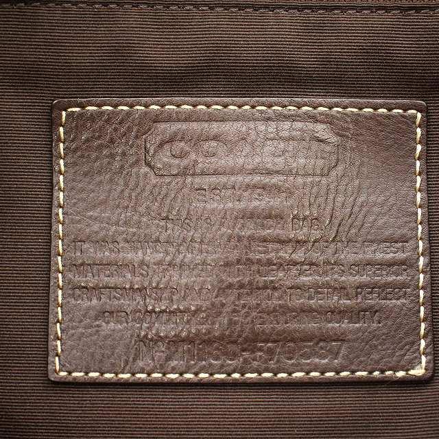 COACH コーチ ショルダーバッグ F70587 キャンバス ベージュ 茶 /☆G  