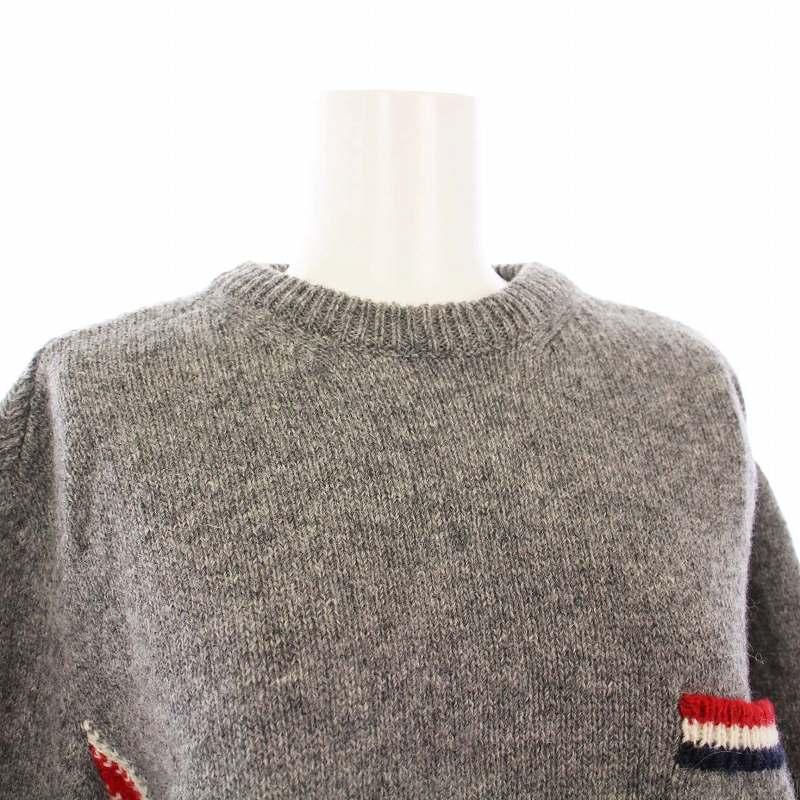 トムブラウン THOM BROWNE ニット セーター 長袖 トリコロール ウール