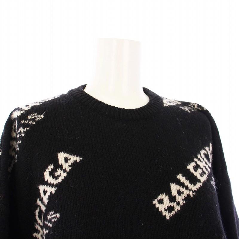 BALENCIAGA（バレンシアガ） ニット セーター 長袖 ジャガードロゴ