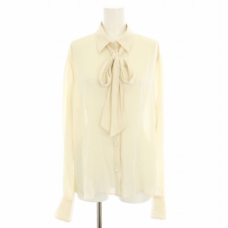 新品未使用　plage プラージュ　24AW シアーブラウス　ボウタイ　長袖 プラージュ Plage 24AW タイ TIE ブラウス シャツ 長袖 シアー