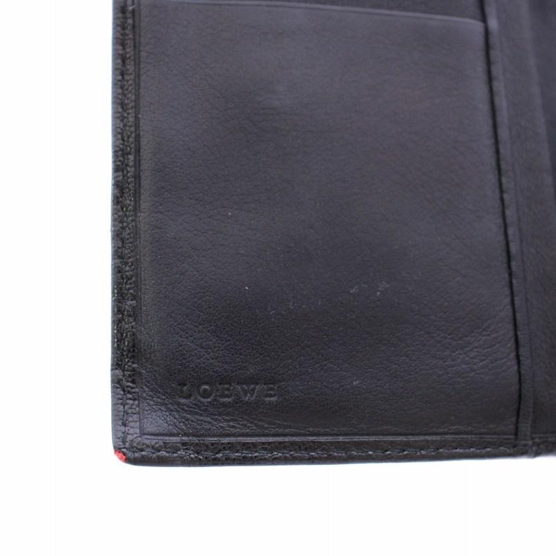 LOEWE ロエベ 二つ折り財布 ブラック 黒 本革 レザー スタッズ LOEWE ロエベ 二つ折り財布 ブラック 黒 本革 レザー スタッズ