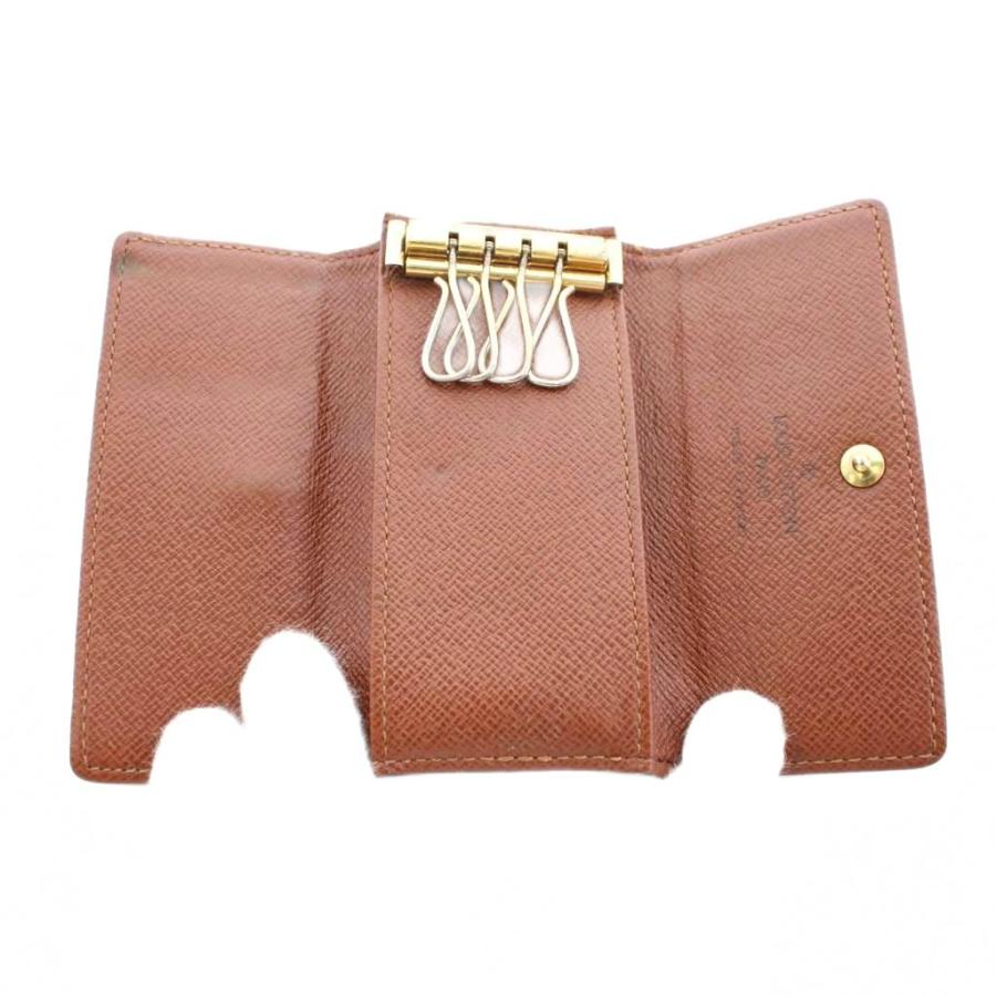 ルイヴィトン　モノグラム 　ミュルティクレ4　キーケース　4連　ブラウン　茶 LOUIS VUITTON（ルイ・ヴィトン） モノグラム ミュルティクレ4 キー