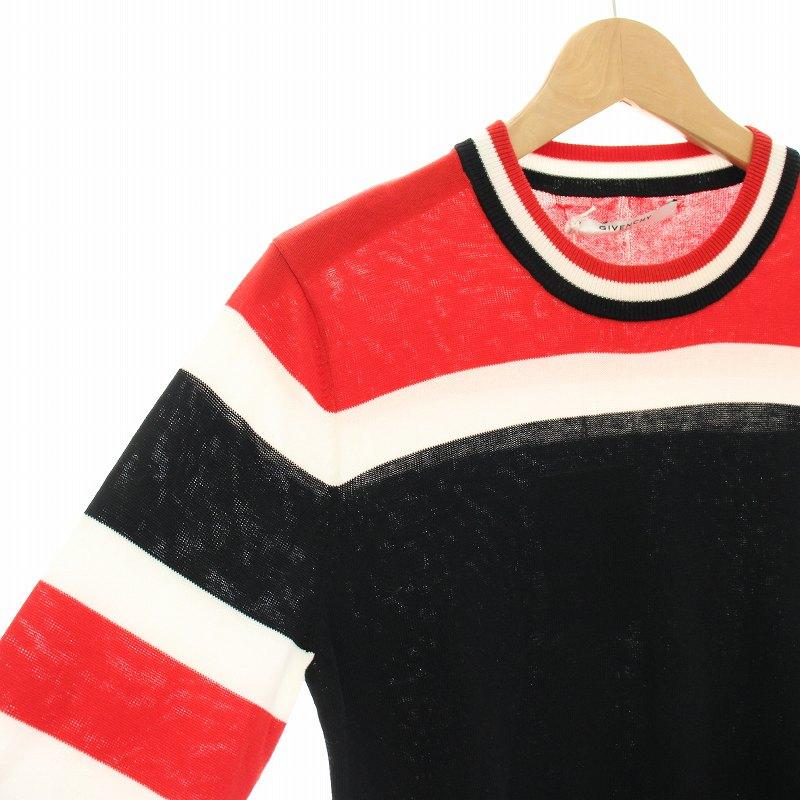 ジバンシィ GIVENCHY ニット セーター クルーネック 長袖 ボーダー柄