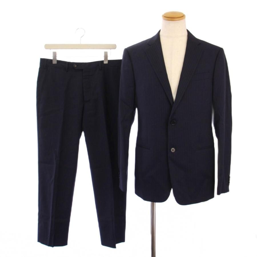 【中古】EMPORIO ARMANI T LINE セットアップ スーツ 上下 ジャケット パンツ 48 ネイビー メンズ EMPORIO ARMANI エンポリオアルマーニ T LINE セットアップ スーツ