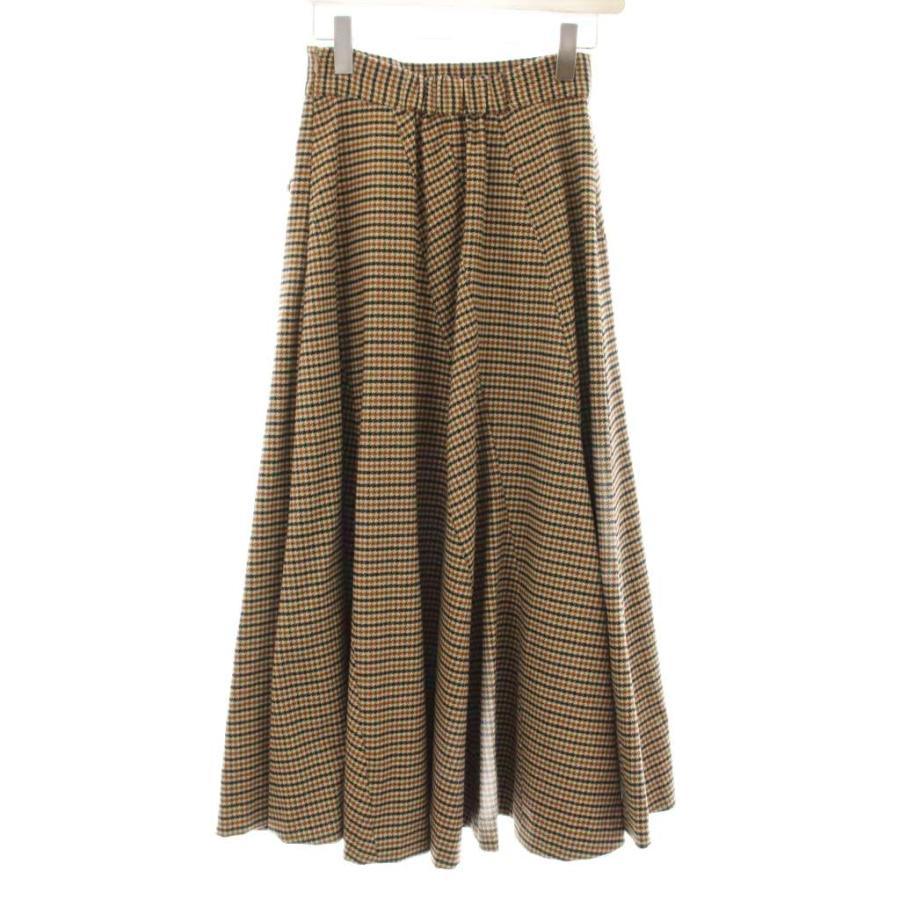 スカート Her lip to Over Check Wool-Blend Skirt Her lip to 未使用品 ハーリップトゥ High-rise Shell Checked Skirt