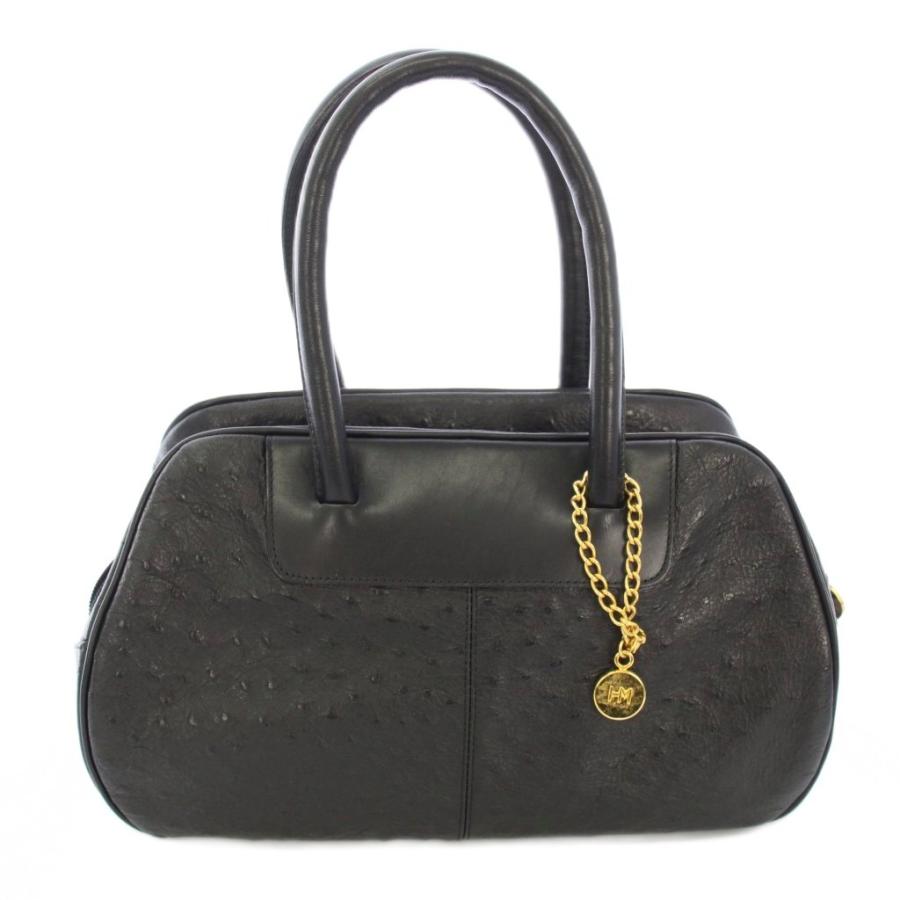 ハナエモリ HANAE MORI ハンドバッグ ボストンバッグ オーストリッチ