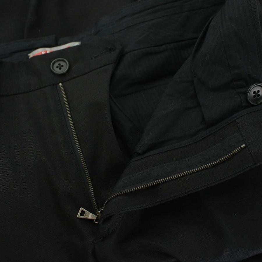 PRADA（プラダ） スラックス パンツ ジップフライ 46 黒 ブラック