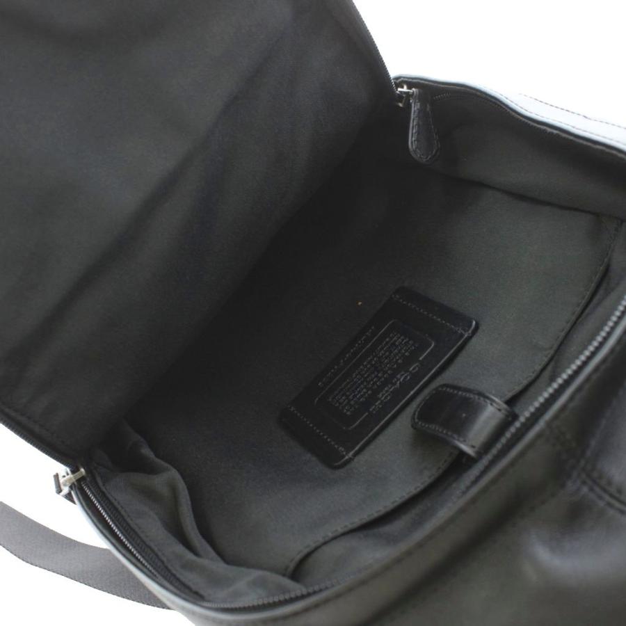 COACH（コーチ） スリングバッグ ボディバッグ 型押しレザー 切替 黒