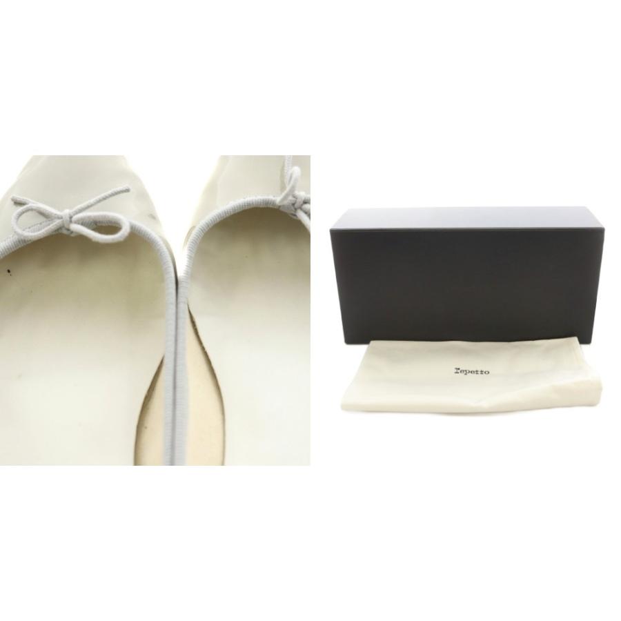 【中古】レペット Repetto バレエシューズ パンプス リボン エナメル 37 グレー /AN7 レディース レペット Repetto バレエシューズ パンプス リボン エナメル 37 グレー