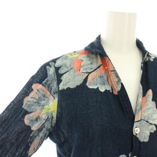 パラスパレス Pallas Palace シャツ ブラウス オープンカラー 七分袖