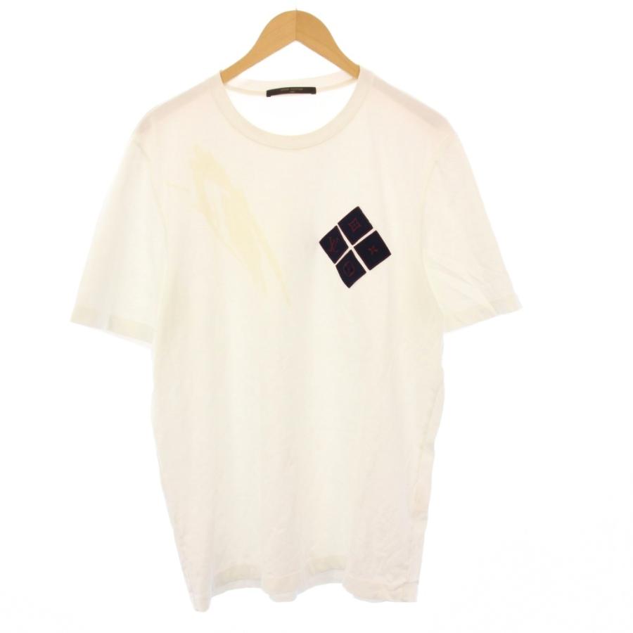 美品　ルイヴィトン　Tシャツ　ワッペン　ロゴ　ホワイト　サイズS　現行タグ LOUIS VUITTON（ルイ・ヴィトン） LOUIS VUITTON Tシャツ カットソー