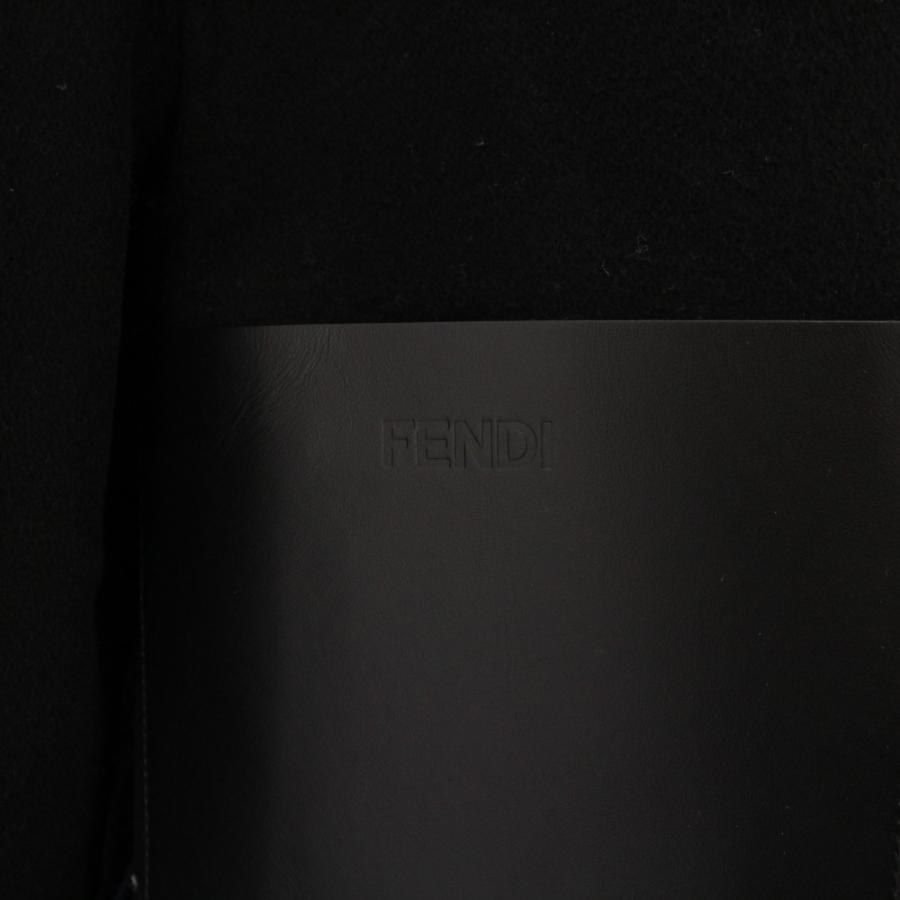フェンディ FENDI FFロゴリ バーシブル クロップドジャケット フーディ アウター 38 黒 ベージュ FJ6993A5HD /KH レディースの画像