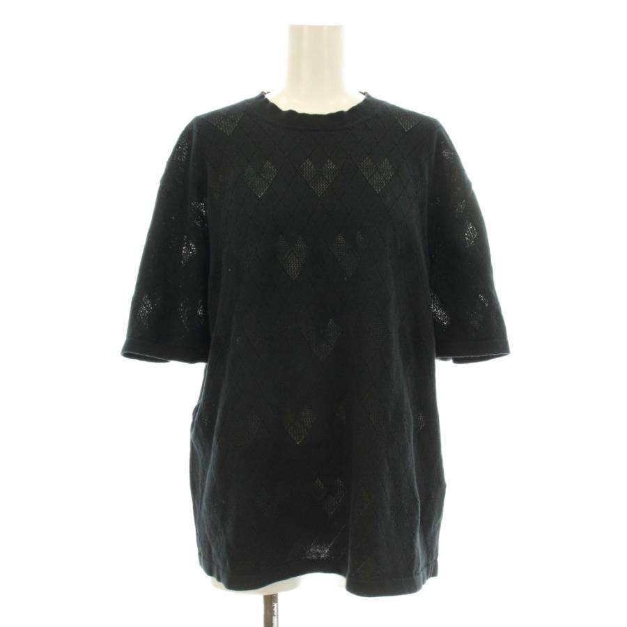 NKNIT / ンニット | 2024SS | Mesh Knit メッシュ ニット Tシャツ | 1 | ブラック | レディース NKNIT / ンニット | 2024SS Mesh Knit メッシュ ニット Tシャツ 1