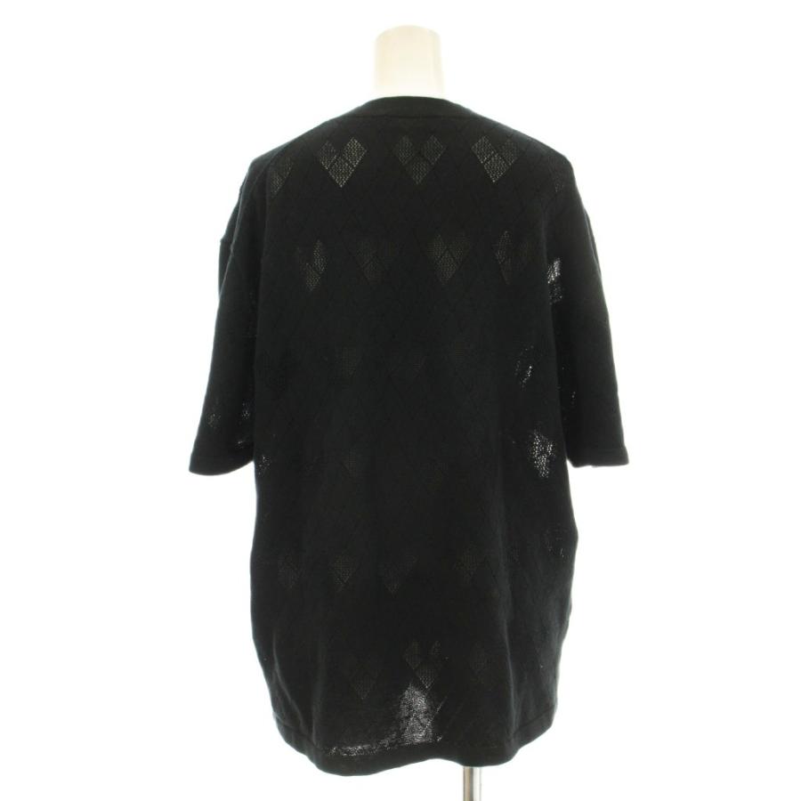 ンニット NKNIT ニット Tシャツ カットソー ハートメッシュ 半袖 2 黒