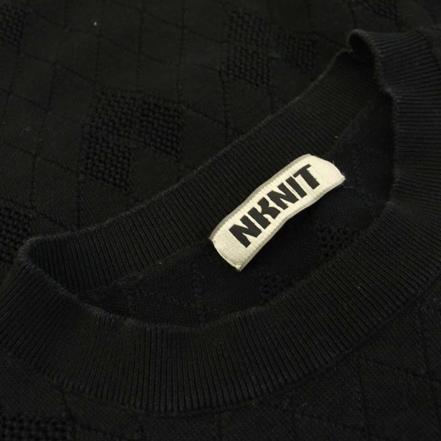 NKNIT / ンニット | 2024SS | Mesh Knit メッシュ ニット Tシャツ | 1 | ブラック | レディース NKNIT / ンニット | 2024SS | Mesh Knit メッシュ ニット Tシャツ | 1