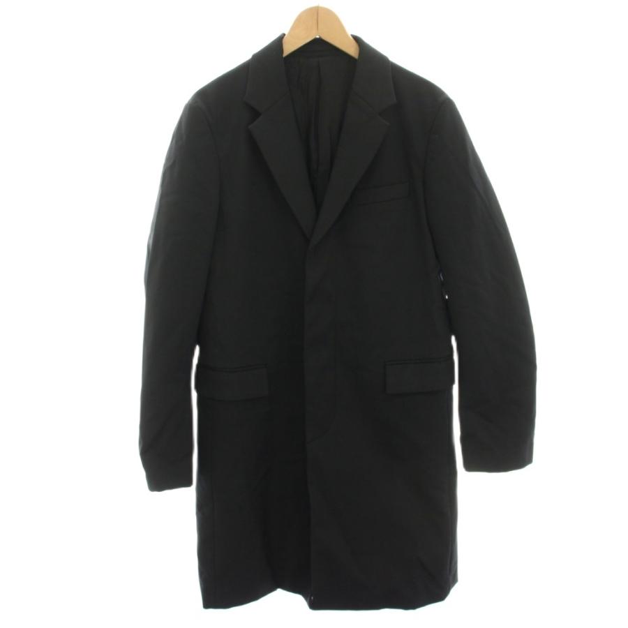 美品 トゥモローランド 中綿 ウール チェスターコート 黒 ロングコートシングル トゥモローランド utility チェスターコート 中綿コート ウール混