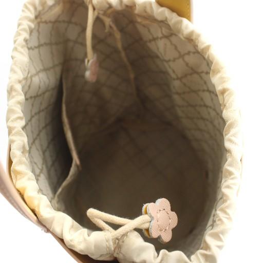 トッカ TOCCA ハンドバッグ レザー フラワーモチーフ ピンク /KU