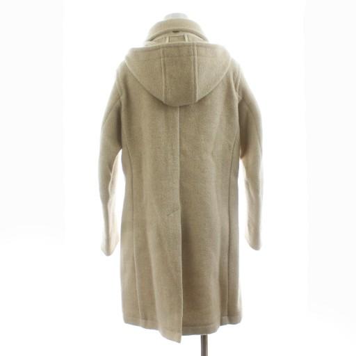ダントン DANTON ウールモッサ フード付きロングコート 34 ベージュ JD