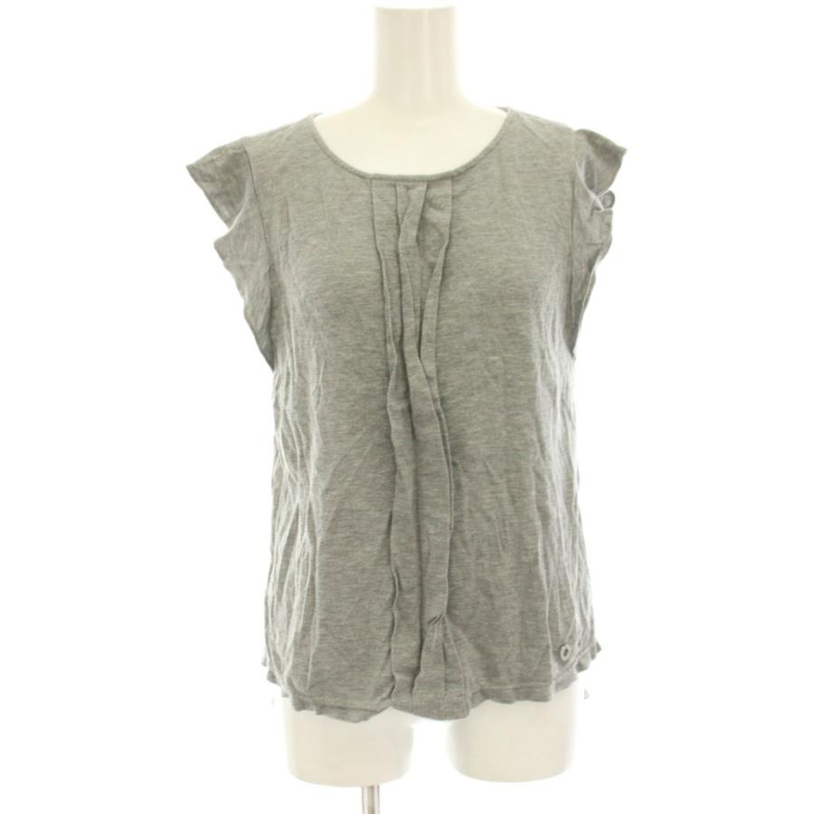 Rene（ルネ） カットソー Tシャツ 36 グレー フレンチスリーブ フリル