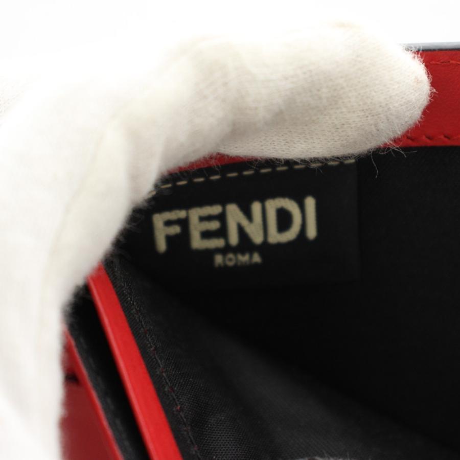 FENDI（フェンディ） モンスターバグズアイ 財布 二つ折り レザー 黒