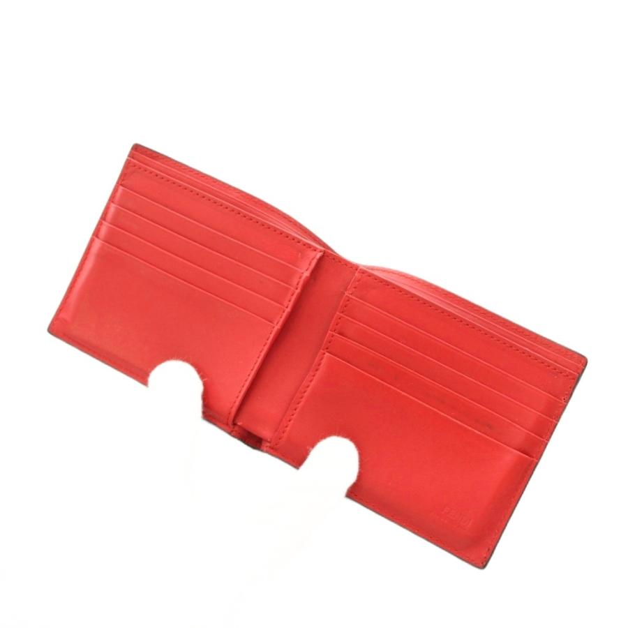 FENDI（フェンディ） モンスターバグズアイ 財布 二つ折り レザー 黒